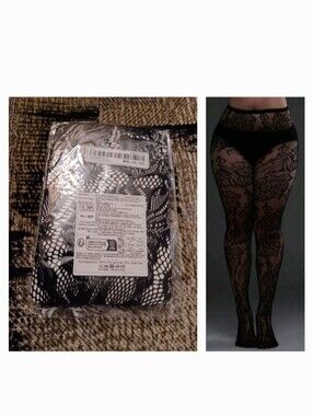 4/$50 New Black Fishnet Stocking - Size 3XL-5XL